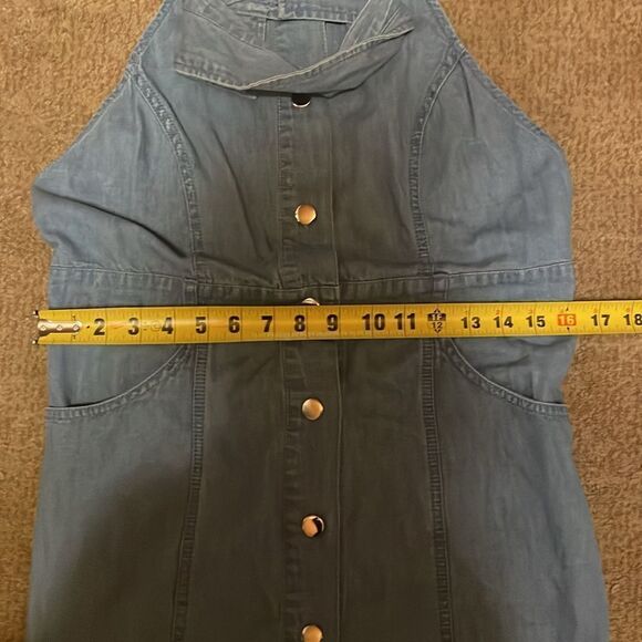 Free People Sami Point Collar Mini Denim Dress - Picture 13 of 13